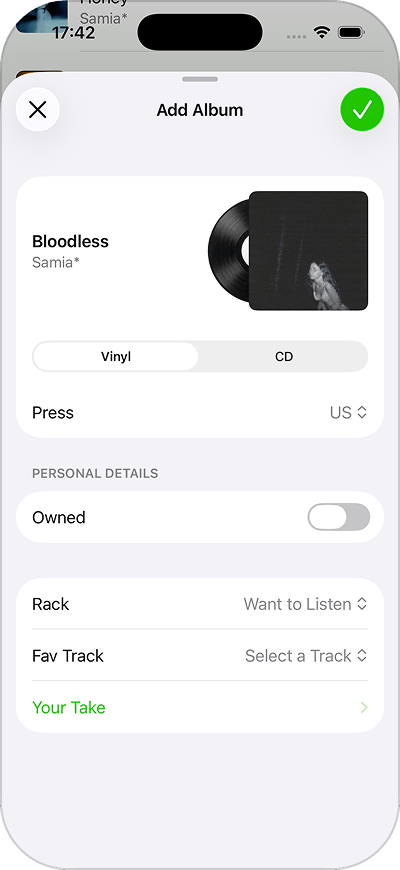 Adding an album in Slowell